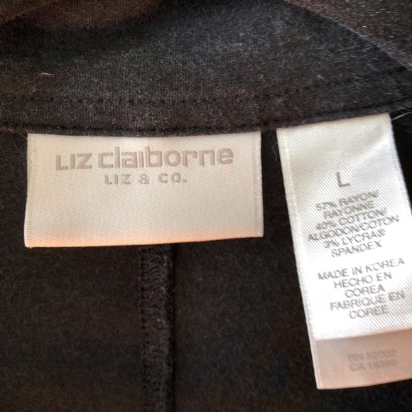 Liz Claiborne black button down shacket in size L - Picture 5 of 5